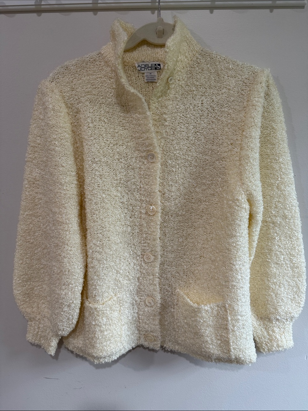 Vintage Ivory Bouclé Sweater Jacket